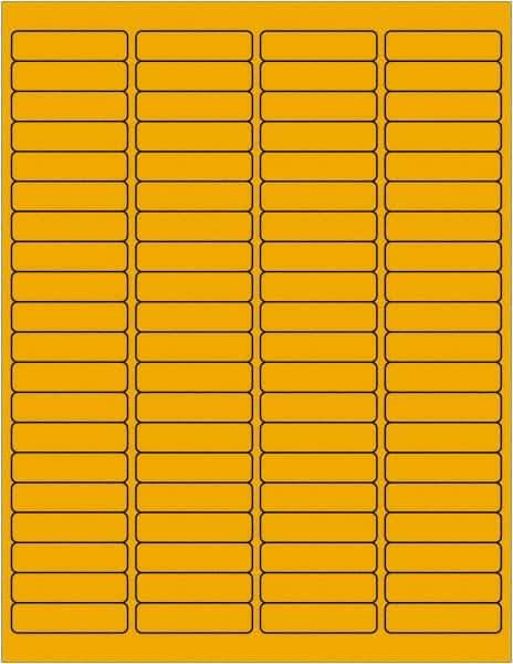 Tape Logic - 1-15/16" Long, Fluorescent Orange Paper Laser Label - For Laser Printers - Eagle Tool & Supply