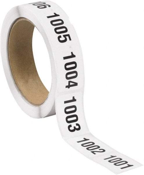 Tape Logic - 1-1/2" Long, Black/White Paper Inventory Labels - For Multi-Use - Eagle Tool & Supply