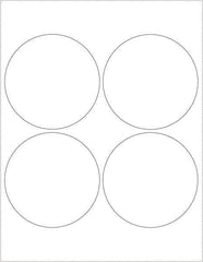 Tape Logic - 4" Long, White Paper Laser Label - For Laser Printers - Eagle Tool & Supply