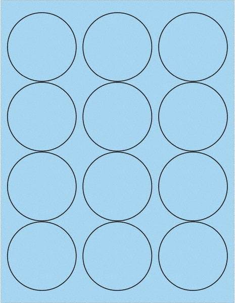 Tape Logic - 2-1/2" Long, Pastel Blue Paper Laser Label - For Laser Printers - Eagle Tool & Supply