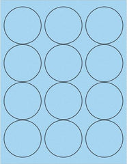 Tape Logic - 2-1/2" Long, Pastel Blue Paper Laser Label - For Laser Printers - Eagle Tool & Supply