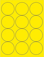 Tape Logic - 2-1/2" Long, Fluorescent Yellow Paper Laser Label - For Laser Printers - Eagle Tool & Supply