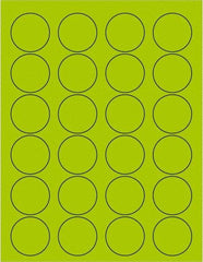 Tape Logic - 1-5/8" Long, Fluorescent Green Paper Laser Label - For Laser Printers - Eagle Tool & Supply