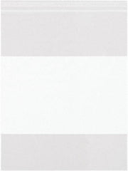 Value Collection - 6 x 8", 4 mil White Block Reclosable Polybags - Clear - Eagle Tool & Supply