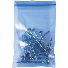 Made in USA - 4 x 6", 4 mil VCI Reclosable Polybags - Blue - Eagle Tool & Supply