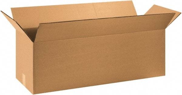 Made in USA - 12" Wide x 36" Long x 12" High Rectangle Heavy Duty Corrugated Box - 2 Walls, Kraft (Color), 100 Lb Capacity - Eagle Tool & Supply