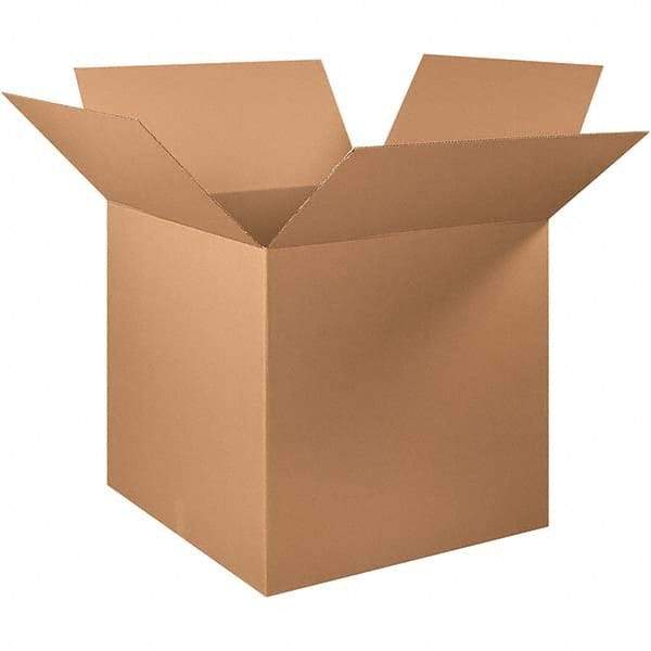 Made in USA - 32" Wide x 32" Long x 32" High Square Corrugated Shipping Box - 1 Wall, Kraft (Color), 65 Lb Capacity - Eagle Tool & Supply