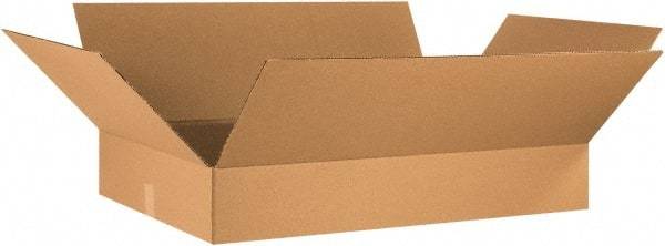 Made in USA - 21" Wide x 34" Long x 6" High Rectangle Corrugated Shipping Box - 1 Wall, Kraft (Color), 65 Lb Capacity - Eagle Tool & Supply