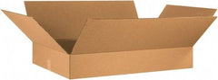 Made in USA - 21" Wide x 34" Long x 6" High Rectangle Corrugated Shipping Box - 1 Wall, Kraft (Color), 65 Lb Capacity - Eagle Tool & Supply