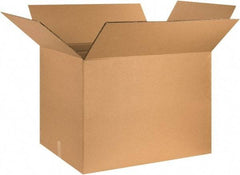 Made in USA - 24" Wide x 32" Long x 24" High Rectangle Heavy Duty Corrugated Box - 2 Walls, Kraft (Color), 100 Lb Capacity - Eagle Tool & Supply