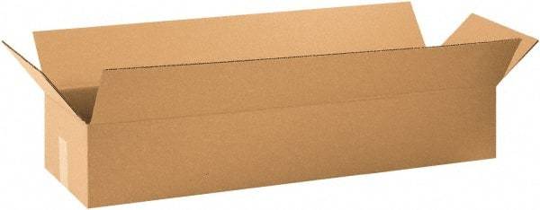 Made in USA - 10" Wide x 36" Long x 6" High Rectangle Corrugated Shipping Box - 1 Wall, Kraft (Color), 65 Lb Capacity - Eagle Tool & Supply