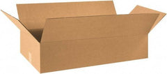 Made in USA - 16" Wide x 31" Long x 9" High Rectangle Corrugated Shipping Box - 1 Wall, Kraft (Color), 65 Lb Capacity - Eagle Tool & Supply