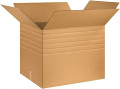 Made in USA - 24" Wide x 30" Long x 24" High Rectangle Multi-Depth Box - 1 Wall, Kraft (Color), 95 Lb Capacity - Eagle Tool & Supply