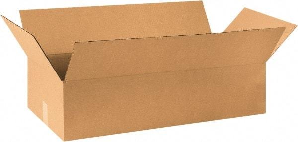 Made in USA - 20" Wide x 36" Long x 9" High Rectangle Corrugated Shipping Box - 1 Wall, Kraft (Color), 65 Lb Capacity - Eagle Tool & Supply