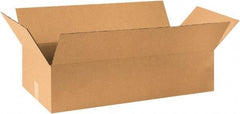 Made in USA - 20" Wide x 36" Long x 9" High Rectangle Corrugated Shipping Box - 1 Wall, Kraft (Color), 65 Lb Capacity - Eagle Tool & Supply