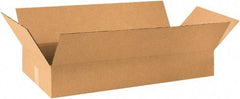 Made in USA - 18" Wide x 36" Long x 6" High Rectangle Corrugated Shipping Box - 1 Wall, Kraft (Color), 65 Lb Capacity - Eagle Tool & Supply