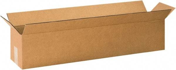 Made in USA - 12" Wide x 60" Long x 12" High Rectangle Corrugated Shipping Box - 1 Wall, Kraft (Color), 65 Lb Capacity - Eagle Tool & Supply