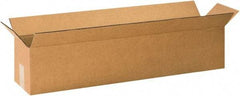 Made in USA - 12" Wide x 60" Long x 12" High Rectangle Corrugated Shipping Box - 1 Wall, Kraft (Color), 65 Lb Capacity - Eagle Tool & Supply