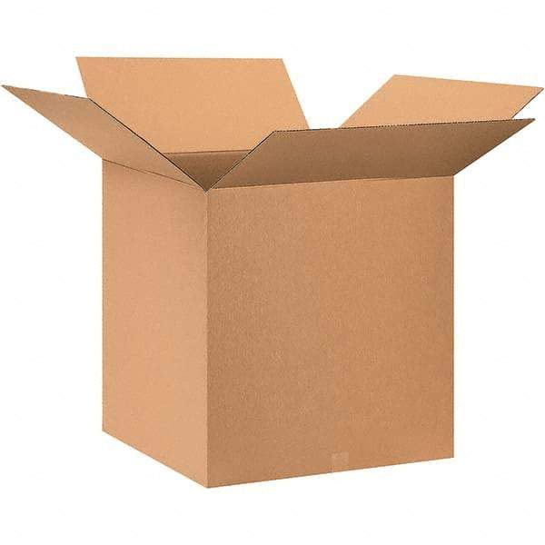 Made in USA - 28" Wide x 28" Long x 28" High Square Corrugated Shipping Box - 1 Wall, Kraft (Color), 65 Lb Capacity - Eagle Tool & Supply