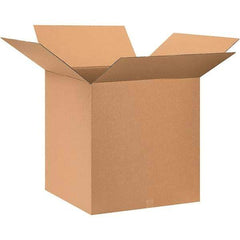 Made in USA - 28" Wide x 28" Long x 28" High Square Corrugated Shipping Box - 1 Wall, Kraft (Color), 65 Lb Capacity - Eagle Tool & Supply