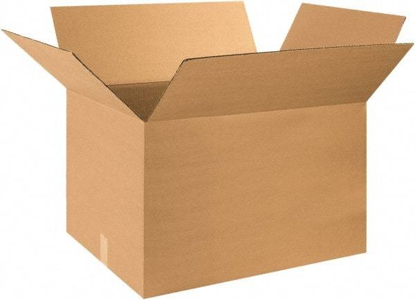 Made in USA - 20" Wide x 30" Long x 18" High Rectangle Corrugated Shipping Box - 1 Wall, Kraft (Color), 65 Lb Capacity - Eagle Tool & Supply