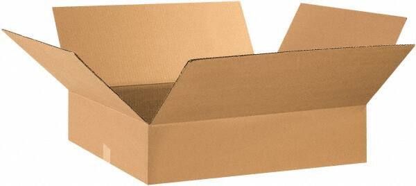 Made in USA - 16" Wide x 28" Long x 5" High Rectangle Corrugated Shipping Box - 1 Wall, Kraft (Color), 65 Lb Capacity - Eagle Tool & Supply