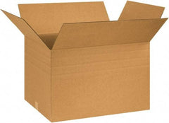 Made in USA - 18" Wide x 26" Long x 16" High Rectangle Multi-Depth Box - 1 Wall, Kraft (Color), 65 Lb Capacity - Eagle Tool & Supply