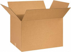 Made in USA - 18" Wide x 26" Long x 16" High Rectangle Corrugated Shipping Box - 1 Wall, Kraft (Color), 65 Lb Capacity - Eagle Tool & Supply