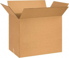 Made in USA - 17" Wide x 29" Long x 20" High Rectangle Corrugated Shipping Box - 1 Wall, Kraft (Color), 65 Lb Capacity - Eagle Tool & Supply