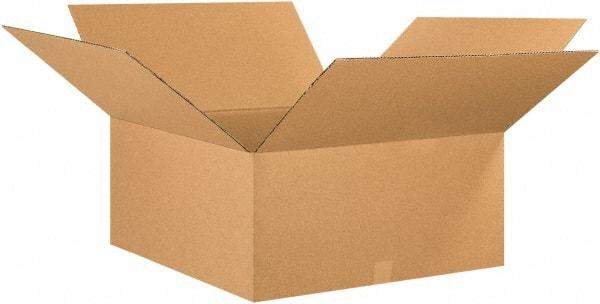 Made in USA - 26" Wide x 26" Long x 12" High Rectangle Corrugated Shipping Box - 1 Wall, Kraft (Color), 65 Lb Capacity - Eagle Tool & Supply
