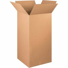Made in USA - 24" Wide x 24" Long x 48" High Rectangle Corrugated Shipping Box - 1 Wall, Kraft (Color), 65 Lb Capacity - Eagle Tool & Supply