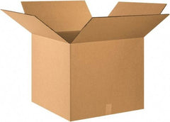 Made in USA - 24" Wide x 24" Long x 20" High Rectangle Heavy Duty Corrugated Box - 2 Walls, Kraft (Color), 100 Lb Capacity - Eagle Tool & Supply