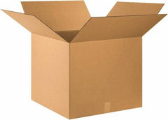 Made in USA - 24" Wide x 24" Long x 20" High Rectangle Corrugated Shipping Box - 1 Wall, Kraft (Color), 65 Lb Capacity - Eagle Tool & Supply