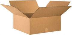 Made in USA - 24" Wide x 24" Long x 10" High Rectangle Corrugated Shipping Box - 1 Wall, Kraft (Color), 65 Lb Capacity - Eagle Tool & Supply
