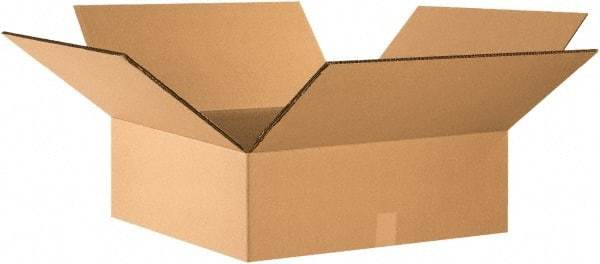 Made in USA - 24" Wide x 24" Long x 8" High Rectangle Heavy Duty Corrugated Box - 2 Walls, Kraft (Color), 100 Lb Capacity - Eagle Tool & Supply
