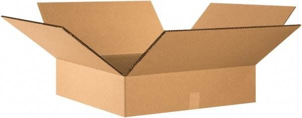 Made in USA - 24" Wide x 24" Long x 6" High Rectangle Heavy Duty Corrugated Box - 2 Walls, Kraft (Color), 100 Lb Capacity - Eagle Tool & Supply