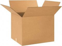 Made in USA - 20" Wide x 24" Long x 18" High Rectangle Corrugated Shipping Box - 1 Wall, Kraft (Color), 65 Lb Capacity - Eagle Tool & Supply