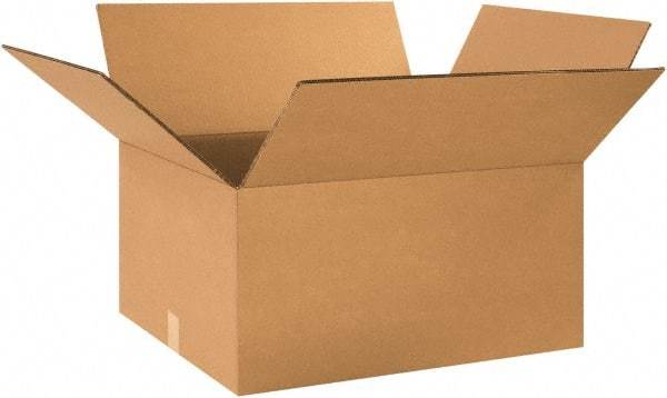 Made in USA - 16" Wide x 24" Long x 8" High Rectangle Heavy Duty Corrugated Box - 2 Walls, Kraft (Color), 100 Lb Capacity - Eagle Tool & Supply