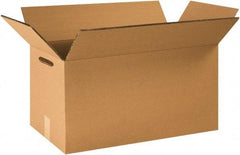 Made in USA - 12" Wide x 24" Long x 12" High Rectangle Heavy Duty Corrugated Box - 2 Walls, Kraft (Color), 100 Lb Capacity - Eagle Tool & Supply