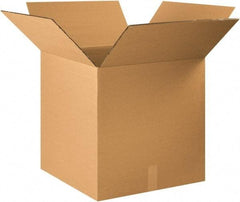 Made in USA - 22" Wide x 22" Long x 22" High Square Heavy Duty Corrugated Box - 2 Walls, Kraft (Color), 100 Lb Capacity - Eagle Tool & Supply