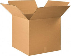 Made in USA - 22" Wide x 22" Long x 20" High Rectangle Corrugated Shipping Box - 1 Wall, Kraft (Color), 65 Lb Capacity - Eagle Tool & Supply