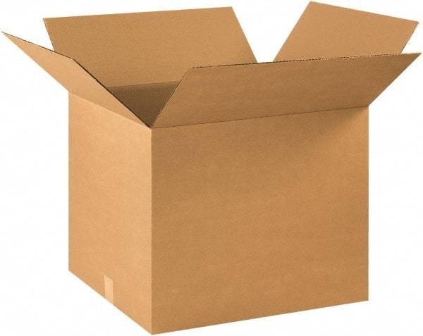 Made in USA - 18" Wide x 22" Long x 18" High Rectangle Corrugated Shipping Box - 1 Wall, Kraft (Color), 65 Lb Capacity - Eagle Tool & Supply