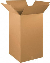 Made in USA - 20" Wide x 20" Long x 36" High Rectangle Corrugated Shipping Box - 1 Wall, Kraft (Color), 65 Lb Capacity - Eagle Tool & Supply