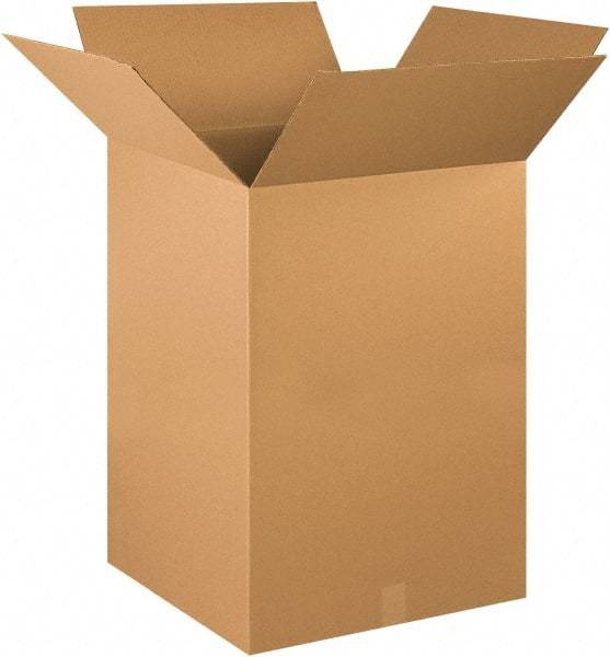 Made in USA - 22" Wide x 22" Long x 30" High Rectangle Corrugated Shipping Box - 1 Wall, Kraft (Color), 65 Lb Capacity - Eagle Tool & Supply