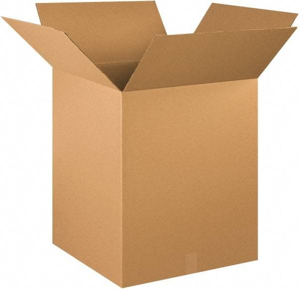 Made in USA - 20" Wide x 20" Long x 25" High Rectangle Corrugated Shipping Box - 1 Wall, Kraft (Color), 65 Lb Capacity - Eagle Tool & Supply