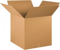 Made in USA - 20" Wide x 20" Long x 20" High Square Heavy Duty Corrugated Box - 2 Walls, Kraft (Color), 100 Lb Capacity - Eagle Tool & Supply