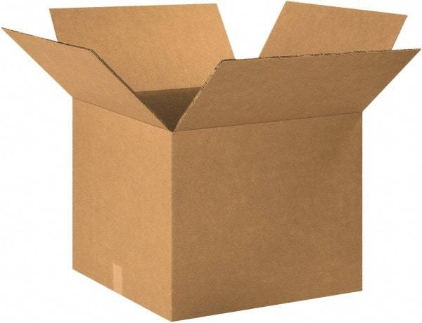 Made in USA - 20" Wide x 20" Long x 16" High Rectangle Heavy Duty Corrugated Box - 2 Walls, Kraft (Color), 100 Lb Capacity - Eagle Tool & Supply