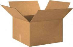 Made in USA - 20" Wide x 20" Long x 10" High Rectangle Heavy Duty Corrugated Box - 2 Walls, Kraft (Color), 100 Lb Capacity - Eagle Tool & Supply