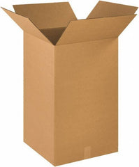 Made in USA - 18" Wide x 18" Long x 30" High Rectangle Corrugated Shipping Box - 1 Wall, Kraft (Color), 65 Lb Capacity - Eagle Tool & Supply