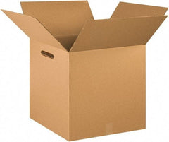 Made in USA - 24" Wide x 24" Long x 24" High Rectangle Heavy Duty Corrugated Box - 2 Walls, Kraft (Color), 100 Lb Capacity - Eagle Tool & Supply